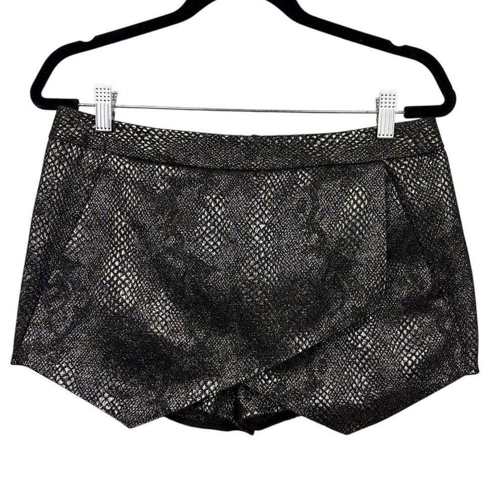 Express Metallic Future Cybercore Festival Coachella Black Short Shorts 8
